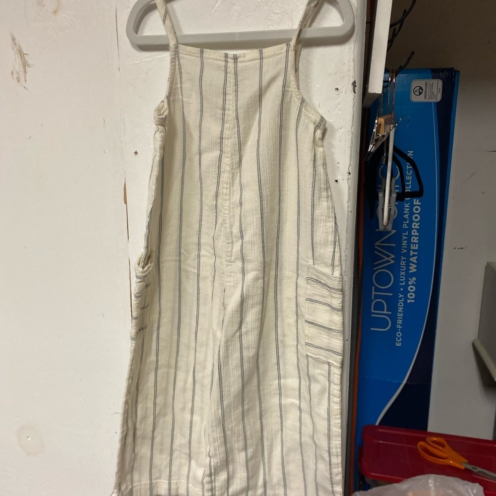 LC Lauren Conrad Cream and Black One Piece with Square Neckline